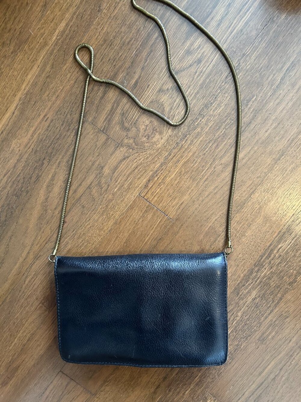 Madewell cross-body black purse with mirror